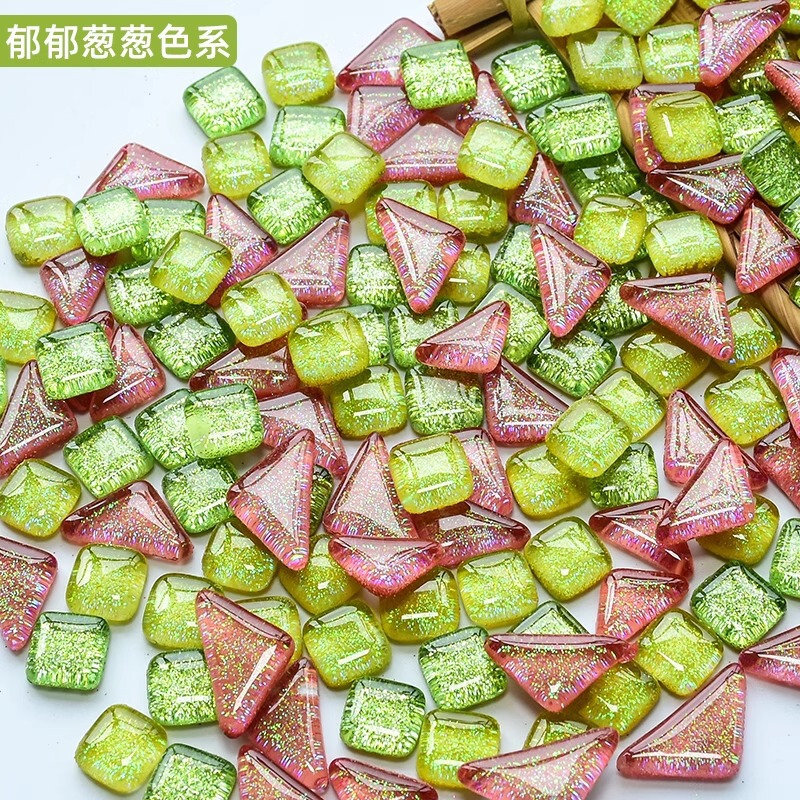 200克diy多元闪粉马赛克集合水晶自由石玻璃儿童手工材料颗粒|undefined