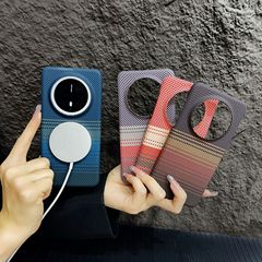 Huawei Mate70pro カーボンファイバー磁気電話ケース p80 ケブラーつや消し magic7p 保護カバーに適しています。