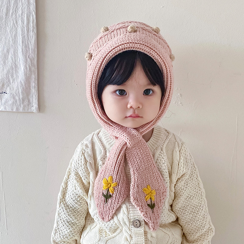 Children Unisex Simple Style Flower Wool Cap display picture 5