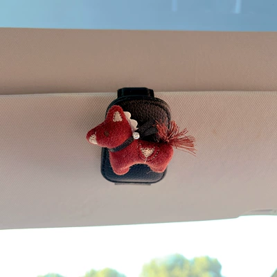 Cute Cartoon Pony Car Car Glasses Clip/Bill Clip - burgundy-ponyblack-clip-on-glasses