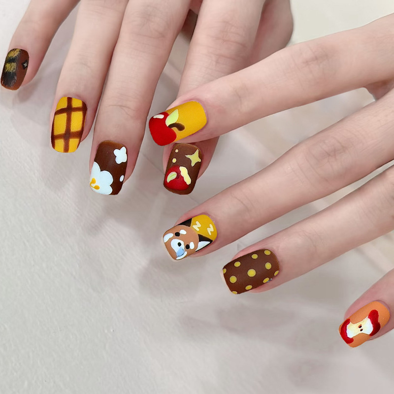 Wm-234 Childlike Raccoon Fake Nails Dopamine Cute Cartoon Red Panda 24 Pieces Wearable Nail Tips Wholesale Wm-234 Childlike Raccoon Fake Nails Dopamine Cute Cartoon Red Panda 24 Pieces Wearable Nail Tips Wholesale