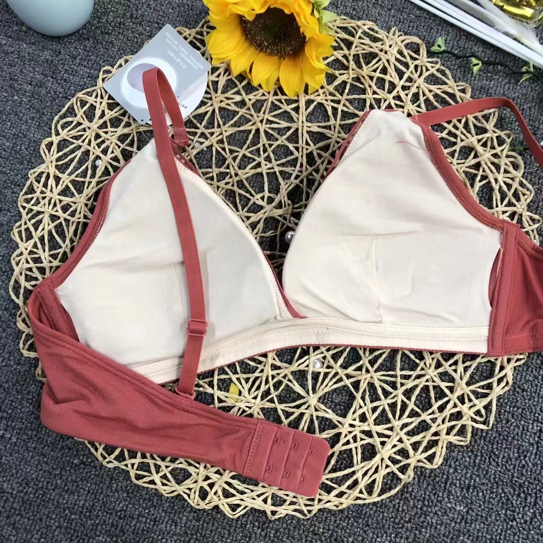 Filipinas Malasia ropa interior brillante sexy sujetador inalámbrico pecho contrayendo sujetador anti-flacidez al por mayor