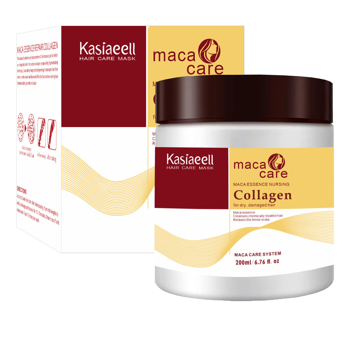 Mascarilla acondicionadora de colágeno popular transfronteriza para un cabello suave, cuidado profundo para cabello seco, comercio exterior.
