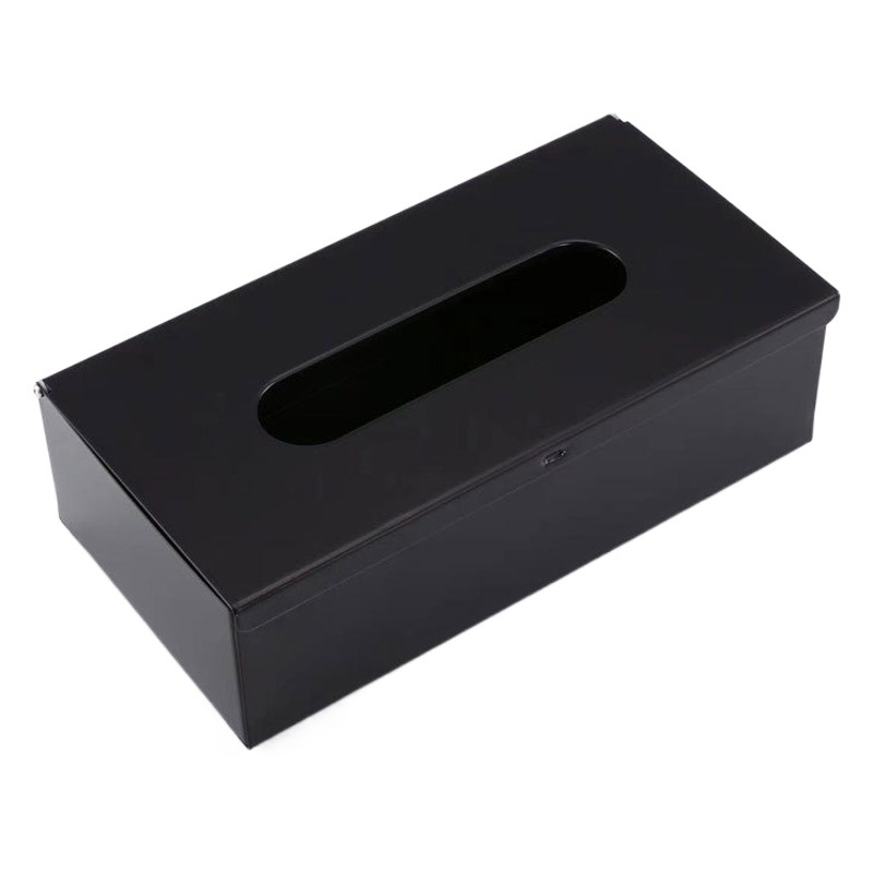 En stock al por mayor Hotel baño suministros caja de pañuelos de acero inoxidable caja de papel higiénico cuadrado mesa de escritorio caja de pañuelos