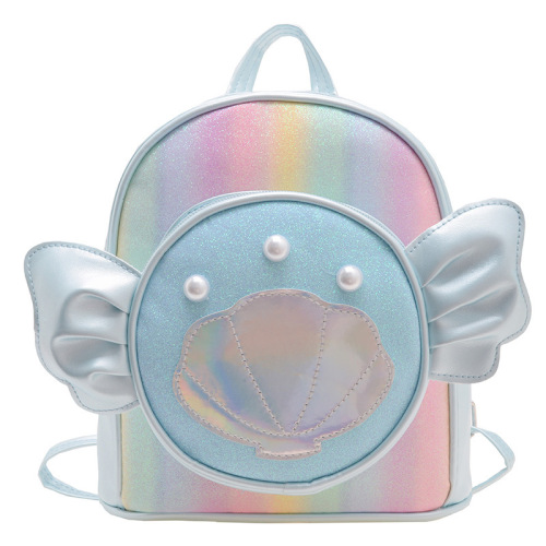 Children's small bag, cute little girl PU wings backpack, stylish princess travel backpack, girl's school bag