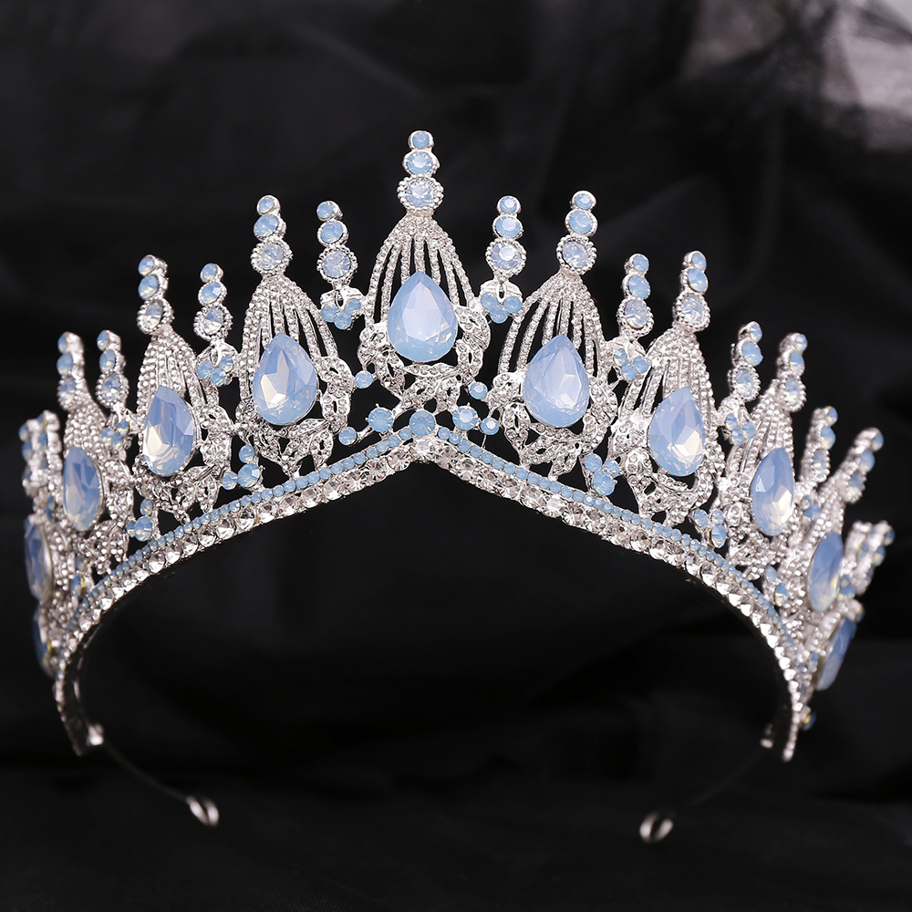 512g Weight Bridal Crown Alloy Inlay Rhinestones Crown