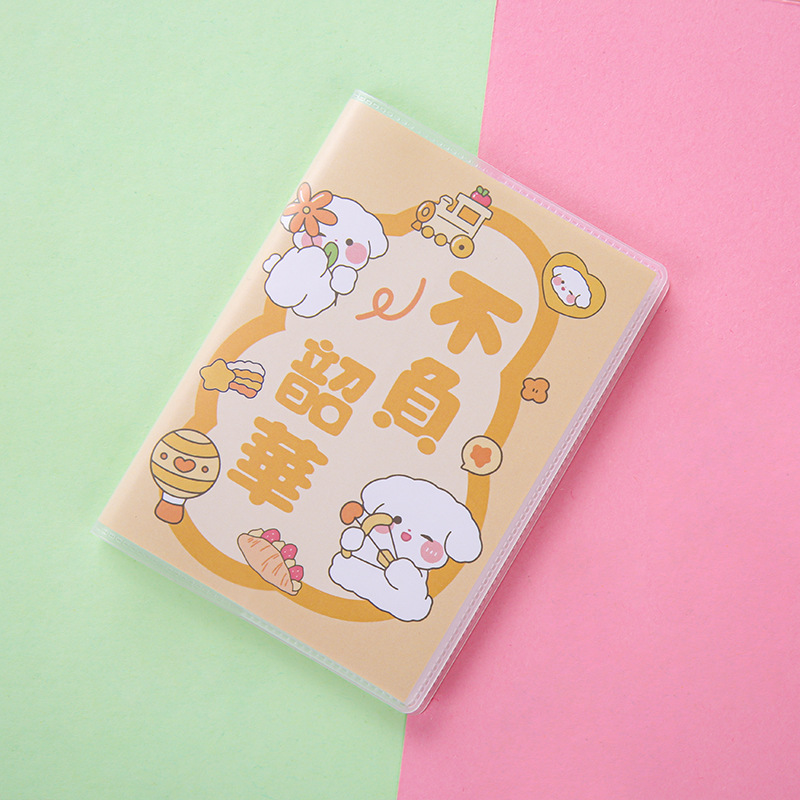 Lindo portátil de bolsillo A7 mini portátil cubierta de plástico cuaderno palabra libro portátil Bloc de notas portátil