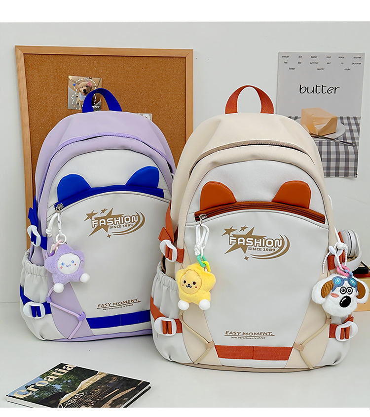 Zaini per bambini Zaino Nuovo stile Moda Stile carino Grande capacità Zaino per studenti delle scuole medie Zaino semplice e versatile_voghion.com