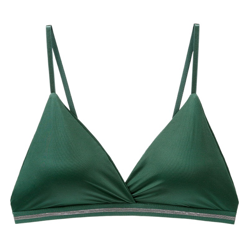 Seda de hielo europeo y americano sin costuras delgada envuelta en el pecho ropa interior de las mujeres puro sexy tubo superior belleza espalda bikini inalámbrico sujetador de las mujeres