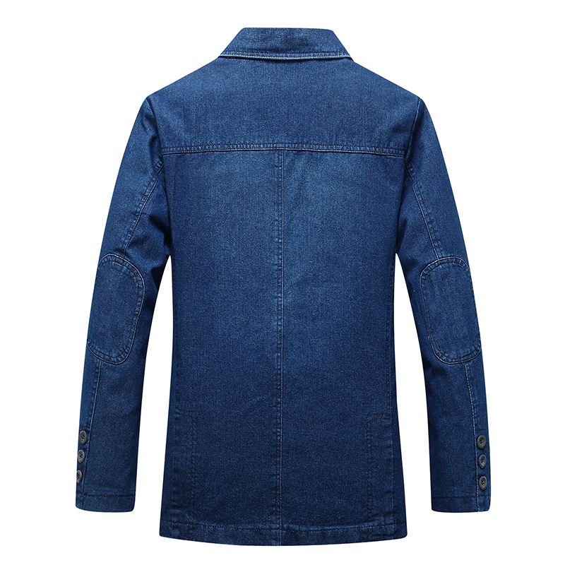 Trajes de hombre transfronterizos nuevos trajes de vaqueros de estilo masculino de moda casual suelta chaqueta juvenil de tamaño grande chaqueta de traje de vaqueros