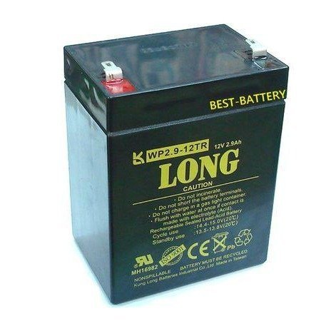 LONG广隆蓄电池wp2.9-12TR 12V2.9AH铅酸免维护消防直流屏直流屏