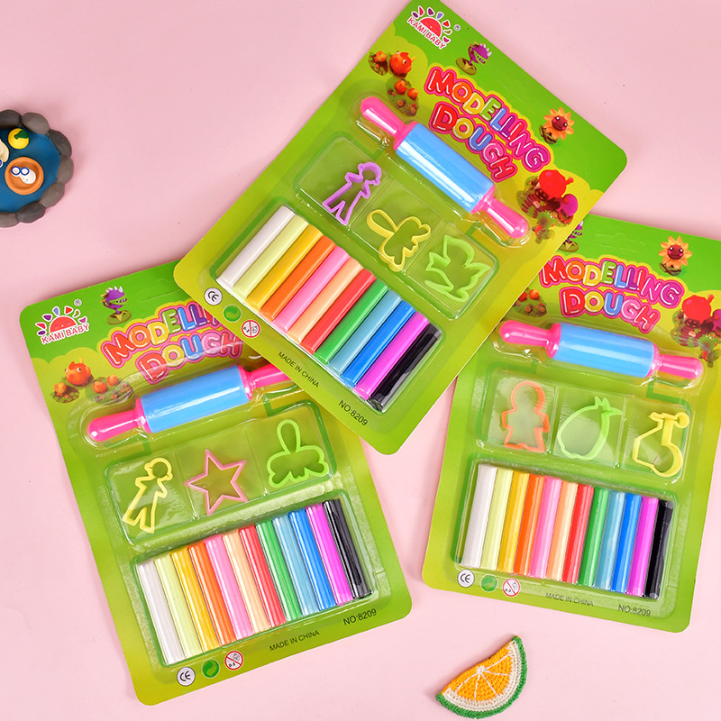 12 juguete de arcilla de color de protección del medio ambiente arcilla de goma arcilla suave DIY no manos sucias