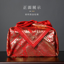 【现货速发】高档烫金陀罗尼包骨灰盒包布包寿盒用红布盖布骨灰袋