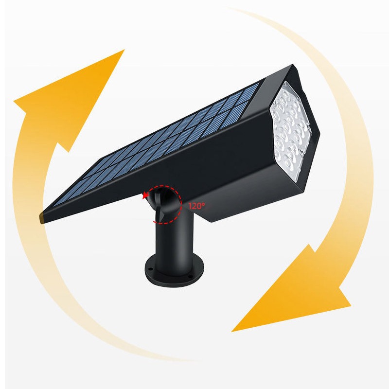 새로운 태양 잔디 스포트라이트 야외 안뜰 풍경 잔디 가로등 19LED 정원 빌라 조명 벽 램프