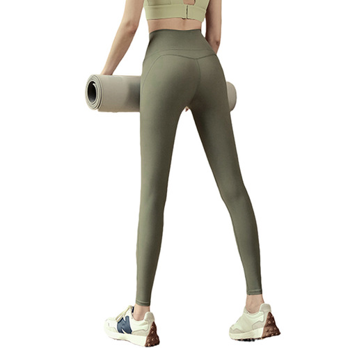 Women's Summer High-Waist Tummy Control Outerwear Running Tight High-Elastic Quick-Dry Professional Training Fitness Pants