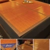 Double-sided upgraded model - ice tray polished mat (without pillowcase) rattan straw mat on the back