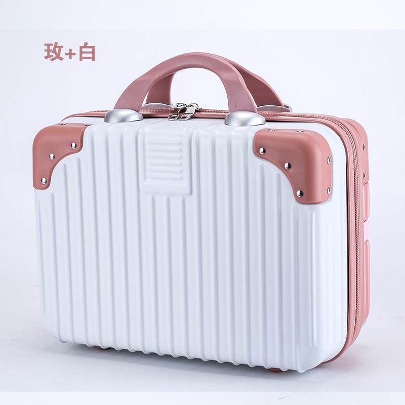 Mayorista de 7 pulgadas 14 pulgadas con patrón de logotipo maleta ABS maquillaje caja de embarque de mano bolsa de viaje maleta