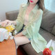 Chiffon Sunscreen Shirt Women's 2025 Summer New Design Sense Niche Thin Loose Fashion Drawstring Long Sleeve
