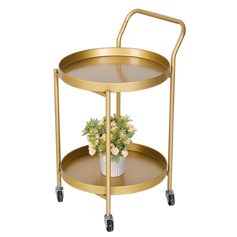 Mesa de centro pequeña móvil nórdica, carro, sofá, mesa lateral con ruedas, esquina de la sala de estar de lujo ligero, mesa de almacenamiento simple junto a la cama