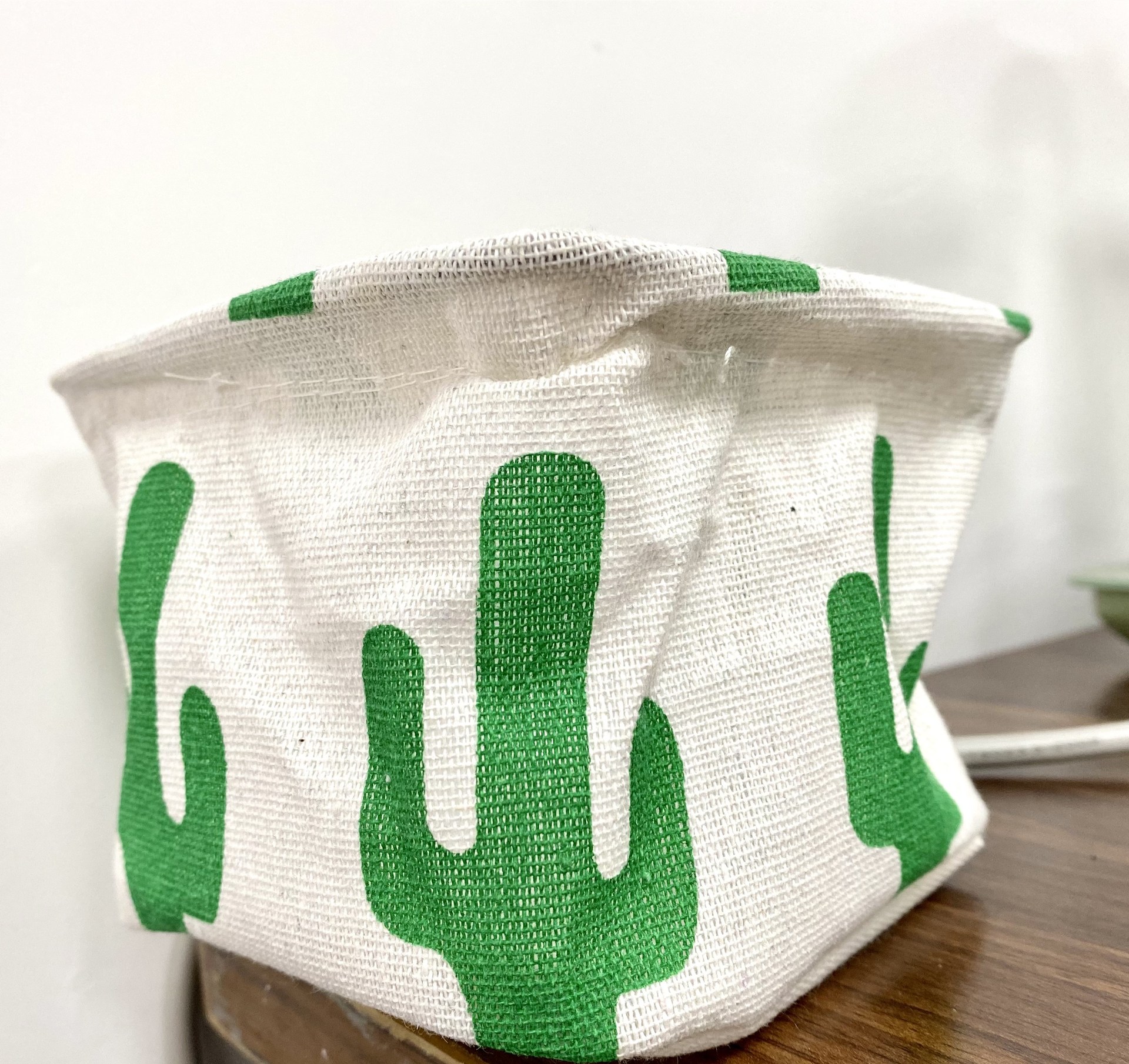 Caja organizadora de escritorio de algodón y lino – Para papelería, cosméticos y artículos varios