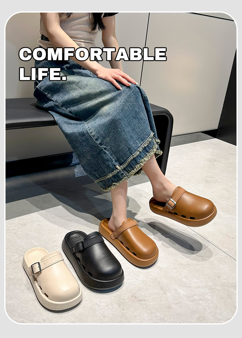 朕仔-金属扣-皮纹拖鞋_03
