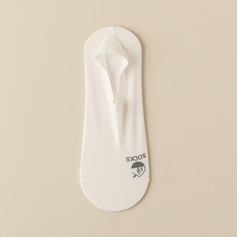 Calcetines invisibles de la parte inferior del algodón del verano de los hombres calcetines del barco de corte bajo antideslizantes respirables de la malla Calcetines de los hombres de Zhuji calcetines de los hombres al por mayor