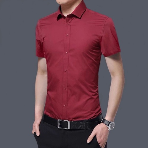 Summer thin men's short-sleeve white shirt workwear professional uniform stylish white dress shirt business casual formal attire