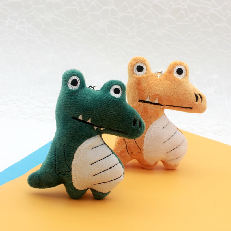 Cartoon crocodile pendant key ring marine animal plush toy doll keychain female cute bag pendant doll