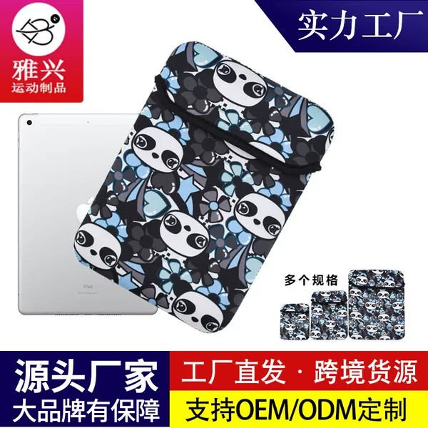Manufacturer cartoon computer bag diving material ipad liner bag multi-specification panda ipad protective case notebook bag
