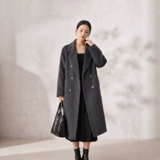 2026秋冬新款苏力羊驼绒羊毛双面呢大衣长毛毛呢外套女长款加厚