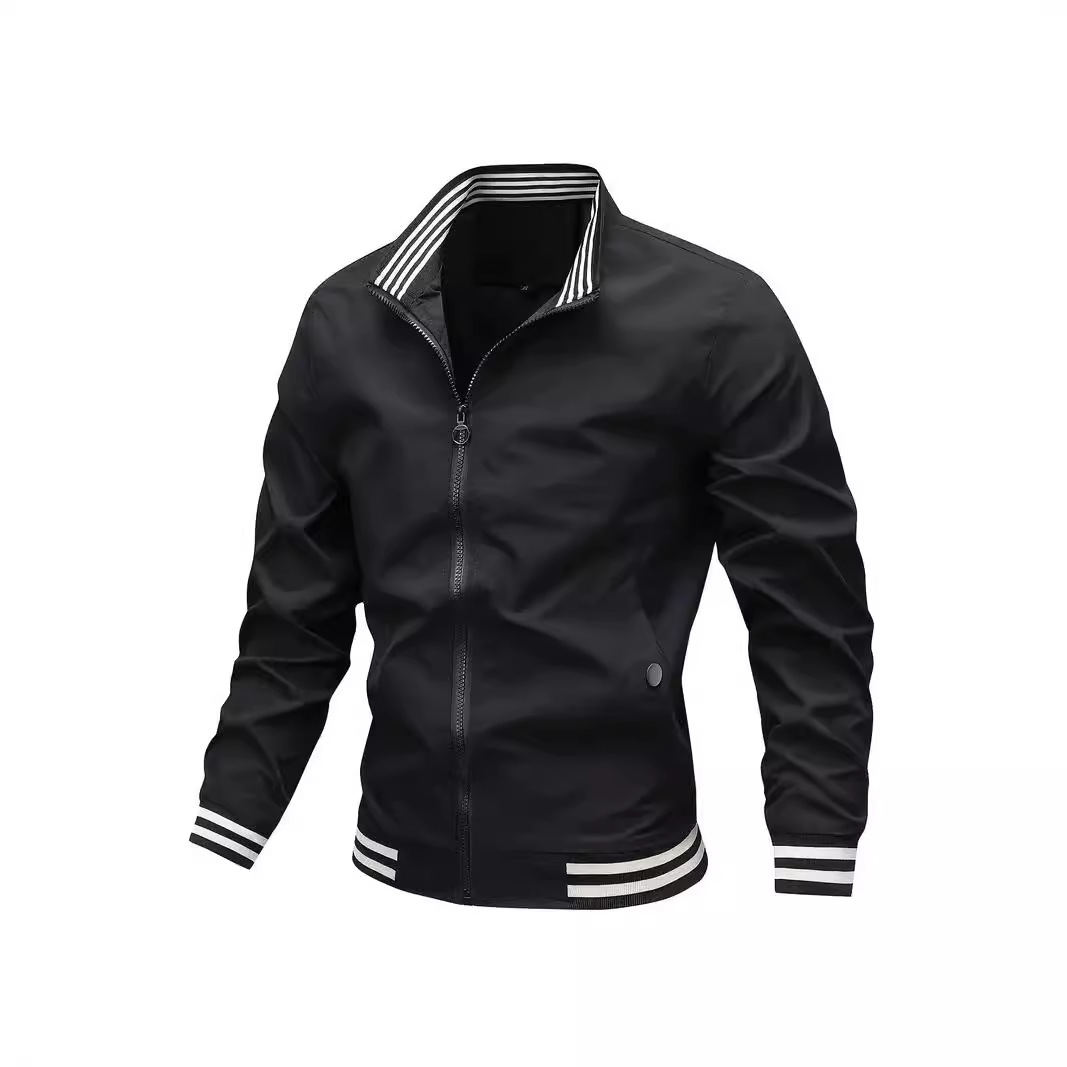 Spring and Autumn new business casual stand collar men's windproof youth jacket men_voghion.com