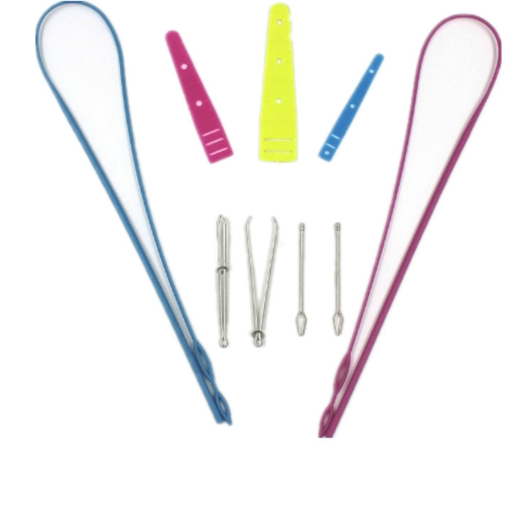 Práctico bricolaje para uso diario en el hogar (redondo, plano) traje de acero inoxidable suministros de costura enhebrador