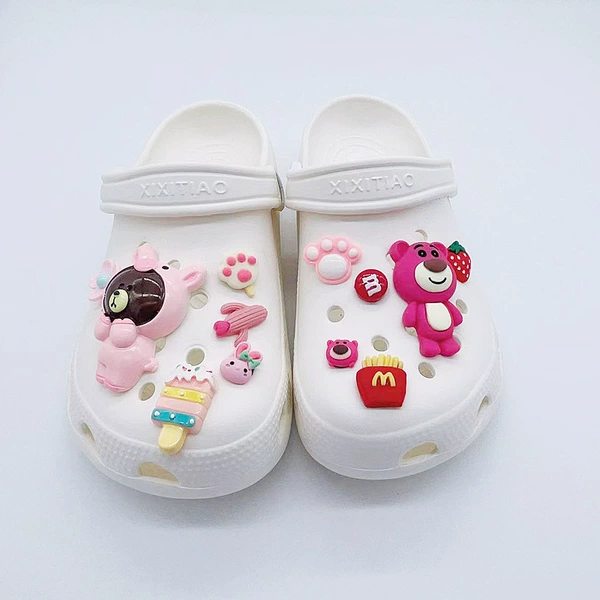 12 shoe buckle [pink bear+pig head bear]