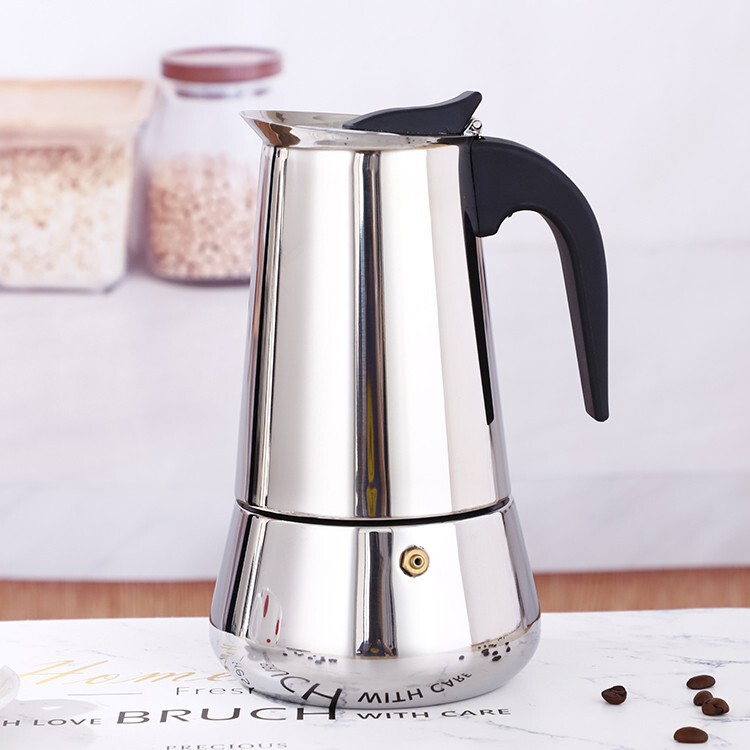 Cross-Border Thickened Moka Pot for Home Use, Italian Coffee Brewing Equipment, Coffee Maker, Stainless Steel Coffee Moka Pot Cross-Border Thickened Moka Pot for Home Use, Italian Coffee Brewing Equipment, Coffee Maker, Stainless Steel Coffee Moka Pot
