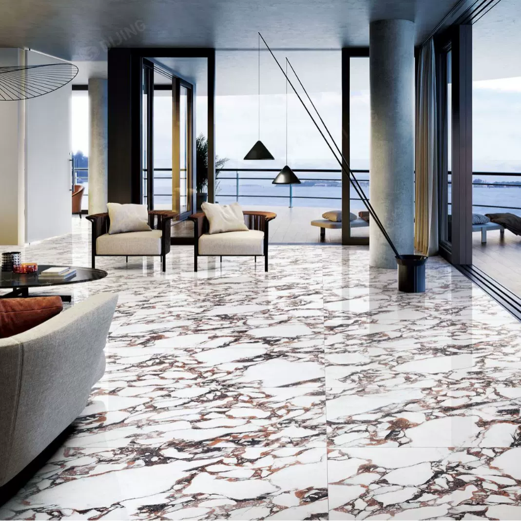 加工定制750x1500奢石亮面连纹大板瓷砖背景墙砖地砖