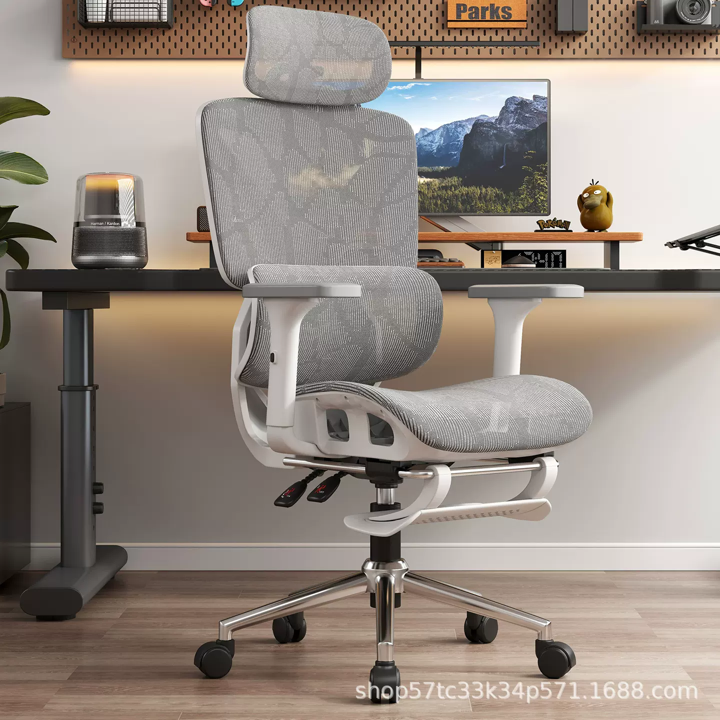 人体工学椅家用办公室椅电脑椅舒适久坐可躺透气镂空电竞椅办公椅