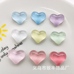 透明氷透愛桃心樹脂部品diy携帯ケース靴花手作り材料ヘアクリップ