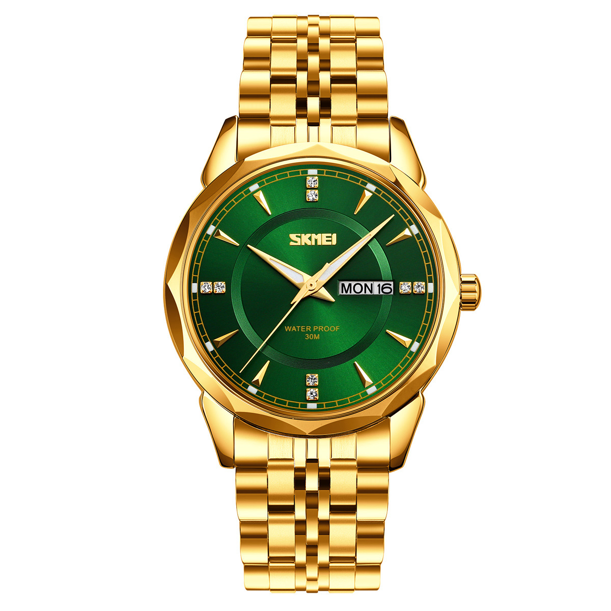 Reloj de cuarzo para hombres, reloj de negocios, reloj de moda, calendario de hombres, reloj de acero impermeable, nocturna, reloj transfronterizo al por mayor