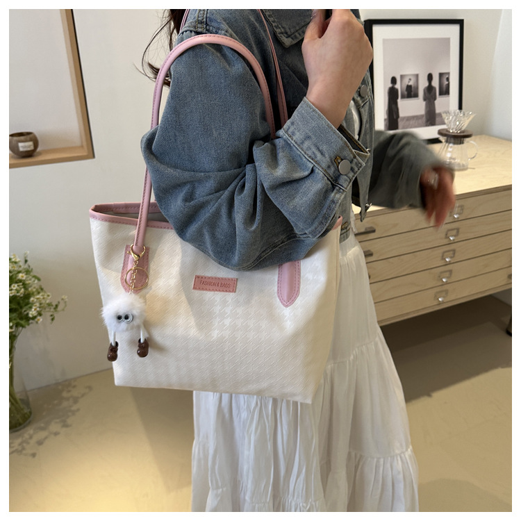 New simple and casual tote bag wholesale, cross-border shopping, commuting, armpit bag, large capacity, trendy and fashionable shoulder bag undefined