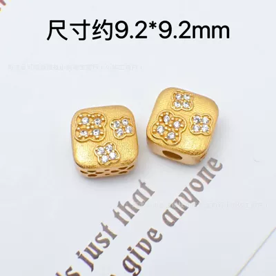 Accessories Six-Pointed Star Spacer Bead – Zərgərlik ara hissələri - white-diamond-small-flower-spacer-beads