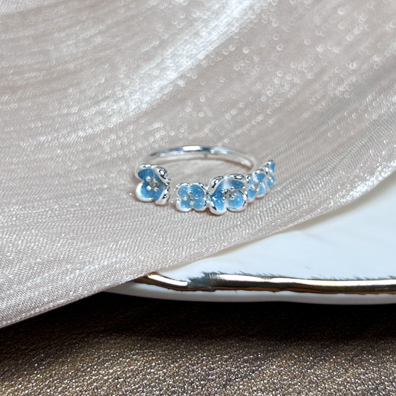 7g Weight Open Rings Classification One Size Ring Size 1 Piece Quantity Date, Tea Party Occasion Copper Material Flower, Butterfly Pattern All Seasons Season Women's Gender Enamel Design Princess, Sweet Style Wholesale Jewelry Princess Sweet Flower Butterfly Copper Enamel Open Rings 14
