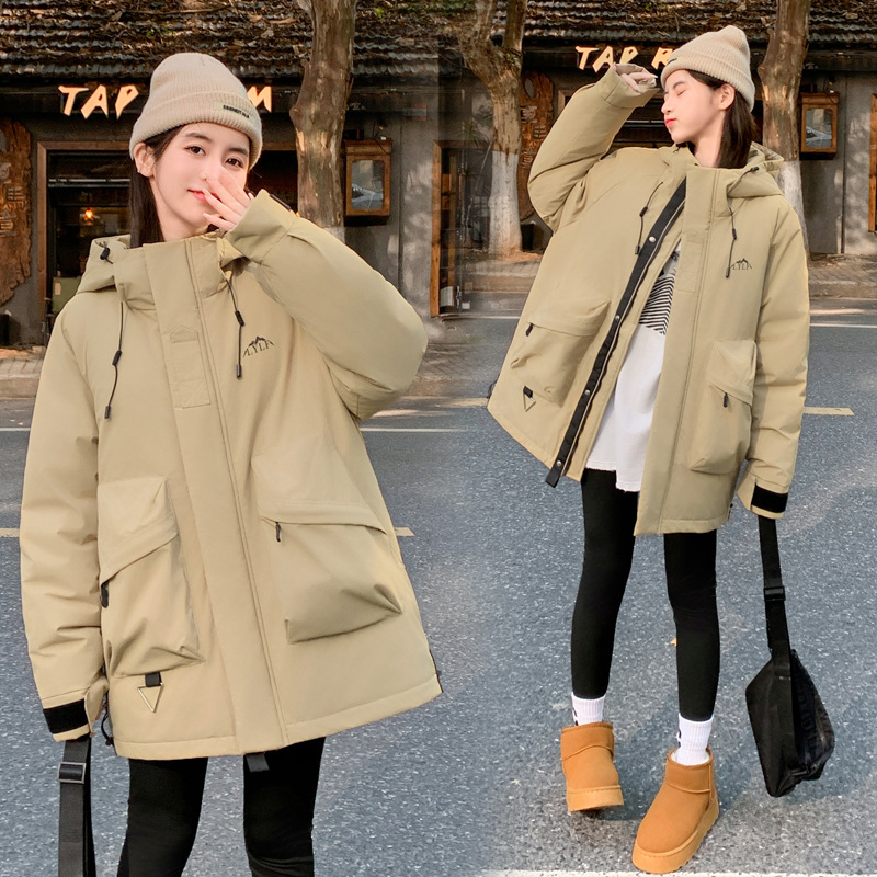Ropa de algodón al aire libre japonesa marca de invierno pareja gruesa abrigo de vestir de aire neutro suelto ropa de algodón de herramientas casuales