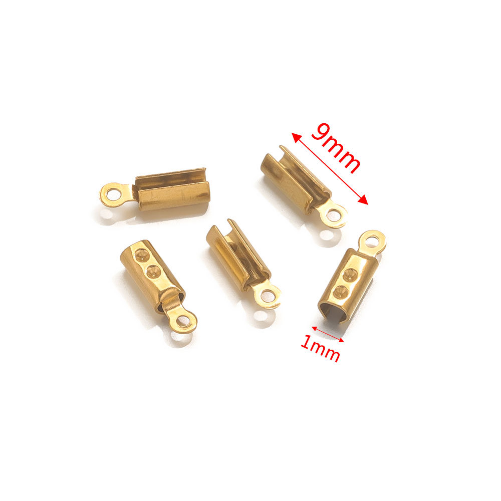 Cadena de cubo de acero inoxidable hebilla de cuerda de cuero hebilla de conexión de cuerda DIY pulsera tobillera accesorios de joyería hechos a mano en stock