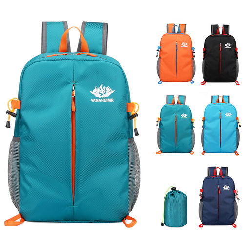 Cross-border new outdoor foldable bag travel casual backpack lightweight large capacity backpack student school bag logo