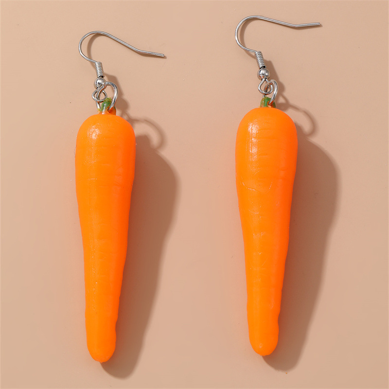 1 Pair Cute Sugar Gourd Carrot Strawberry Plastic Ear Hook display picture 11