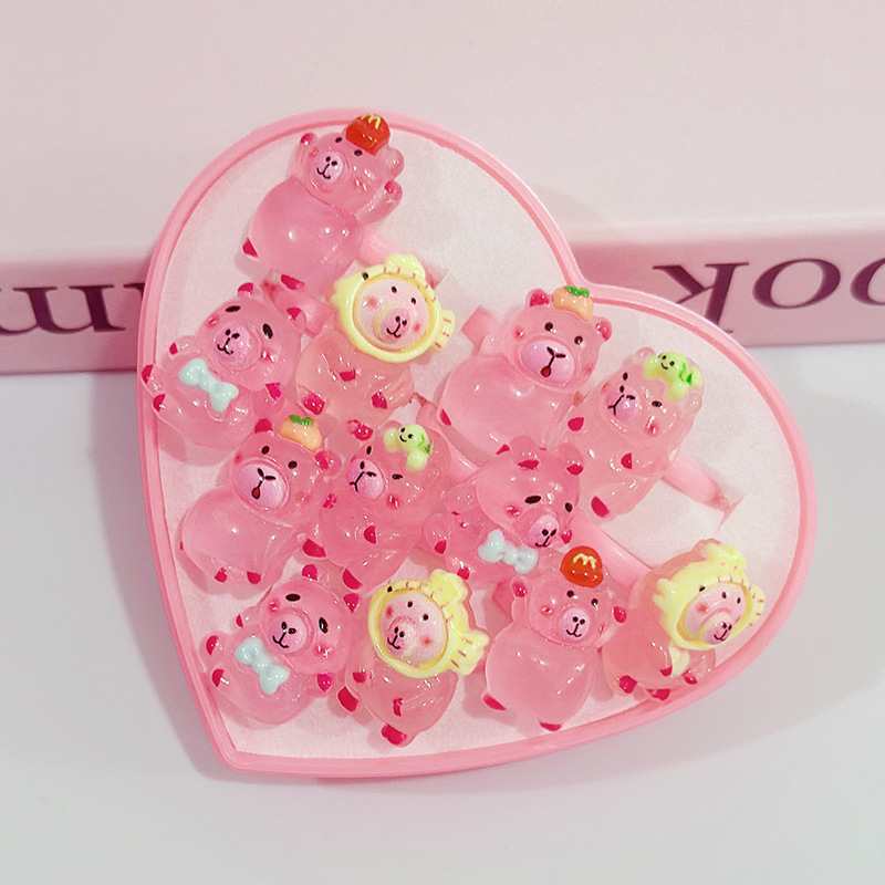 [Glow in the dark] 12 pink card Pibala (random style)