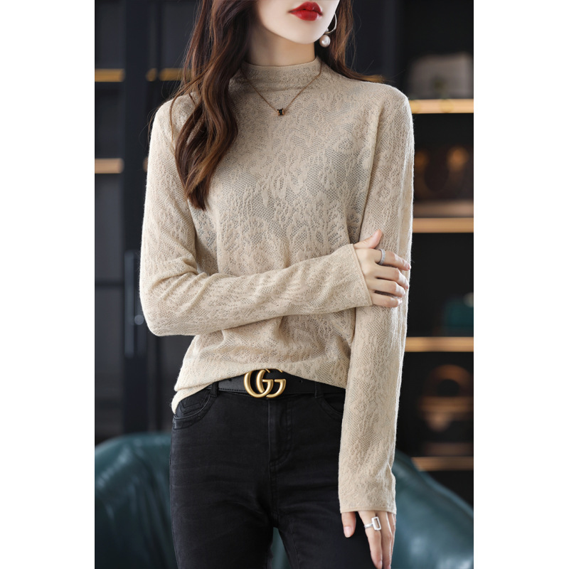 Autumn lace woolen sweater