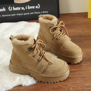 ��Ů��ѩ��ѥ�����¿�25����ƤƤëһ�w��ëѥ����������ѥ��Ь