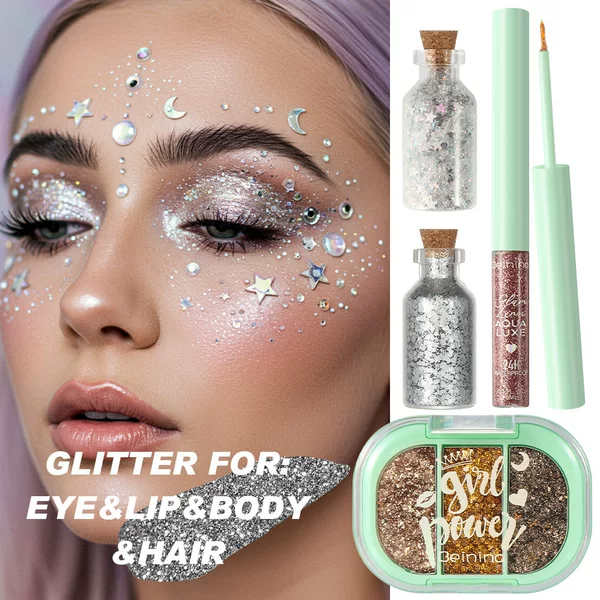 Beinina 2026 New Eye Makeup Glitter Eyeshadow Gel Highlighter Performance Stage Makeup Export Set Wholesale