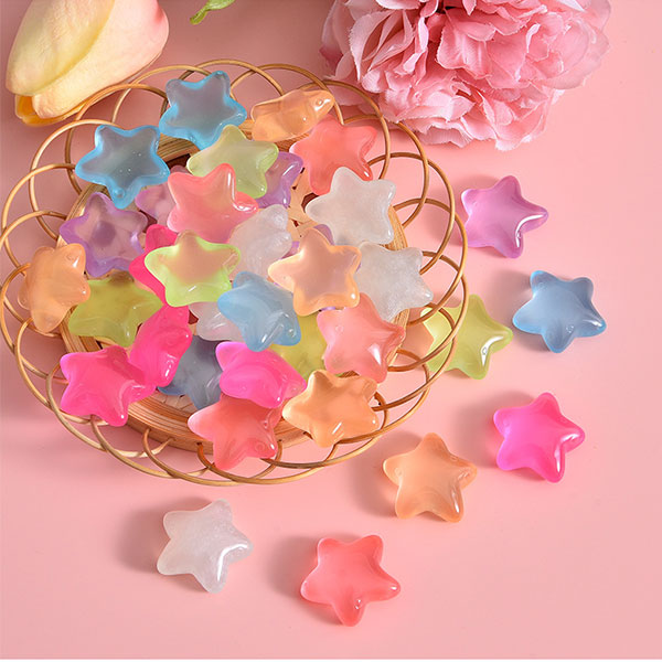 100 luminous little stars, mixed colors, free traceless glue